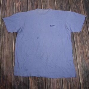 Vintage 90s FedEx Shirt Mens Extra Large Blue Embroidered Logo Work Uniform Tee